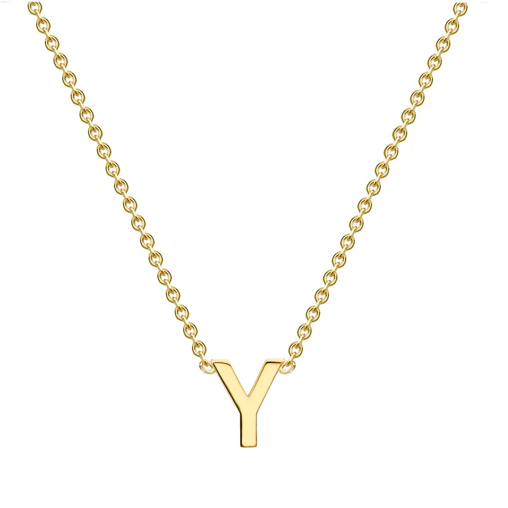 9ct Yellow Gold Letter Y Pendant
