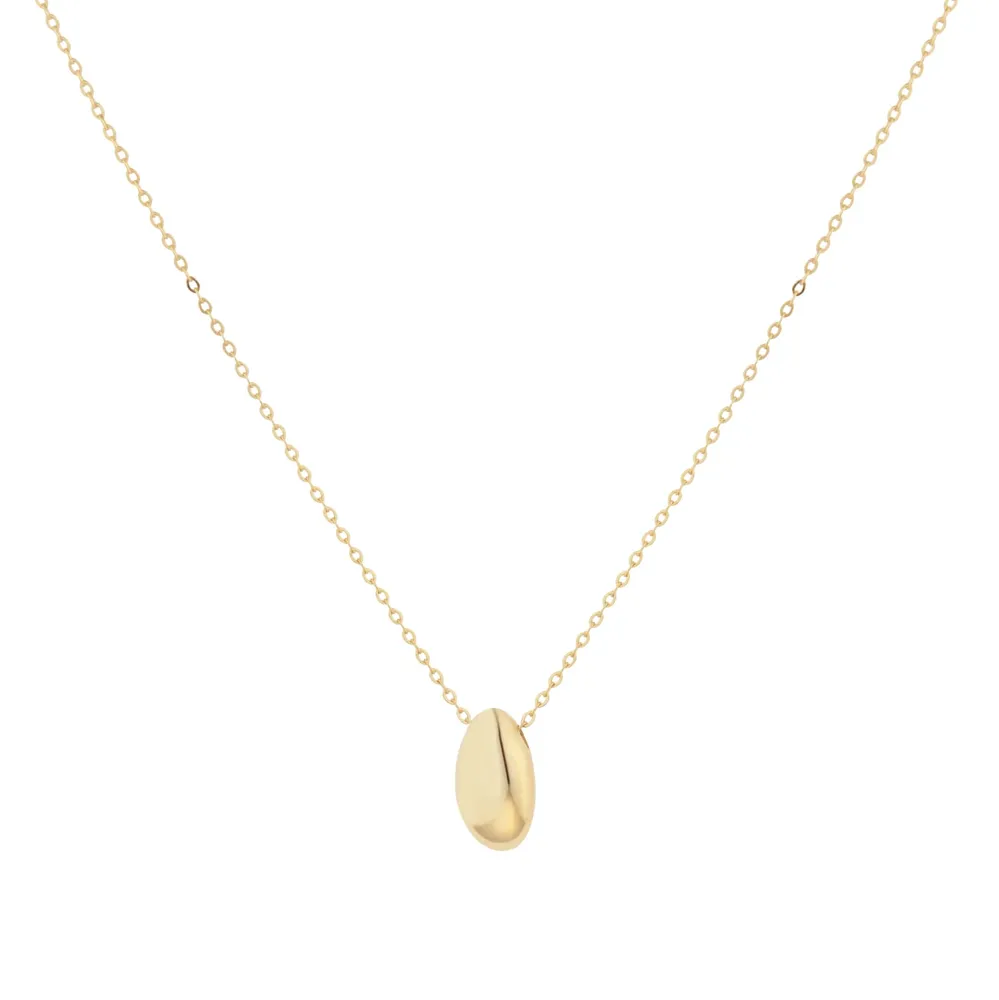 9ct Yellow Gold Oval Dome Pendant