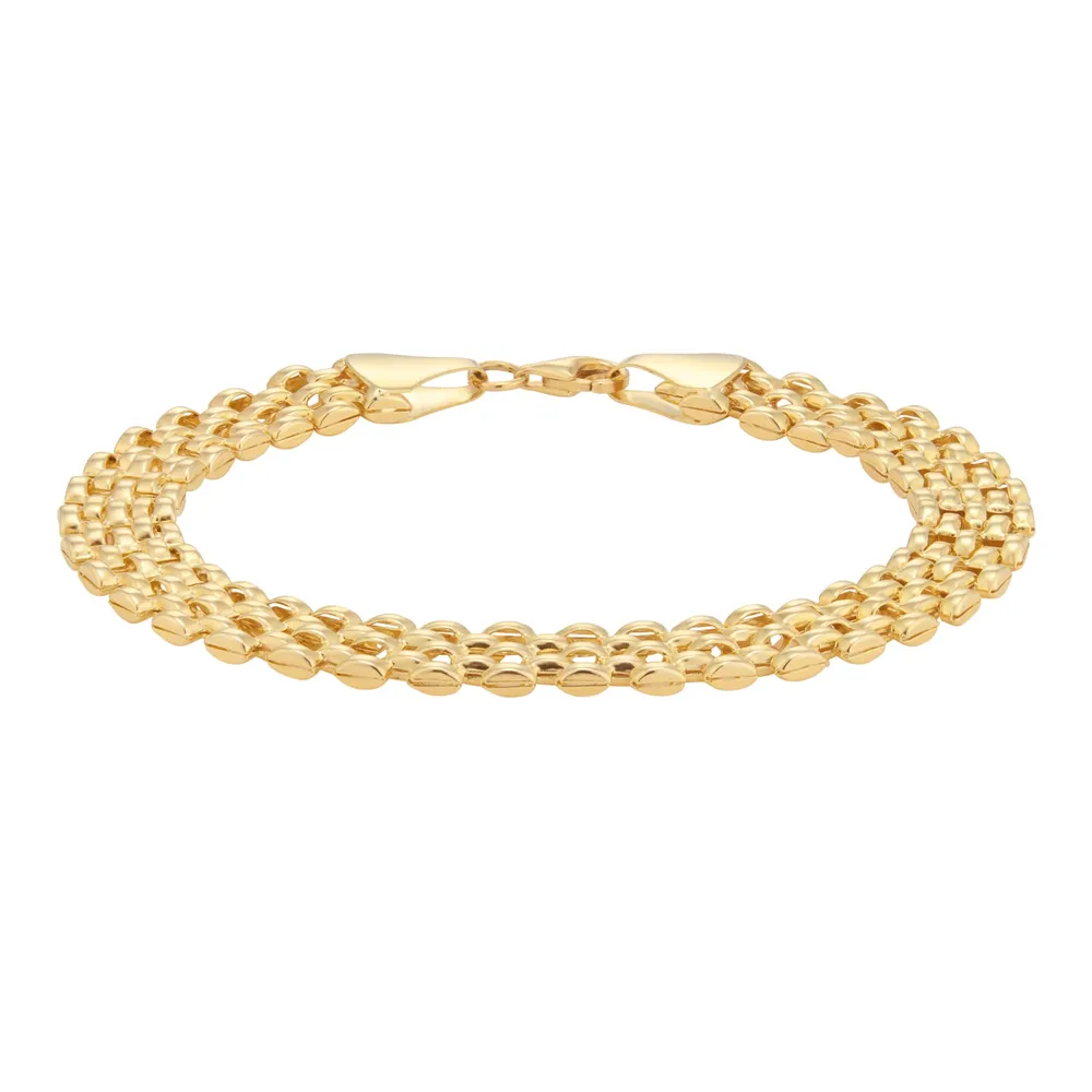 9ct Yellow Gold Panther Chain Bracelet