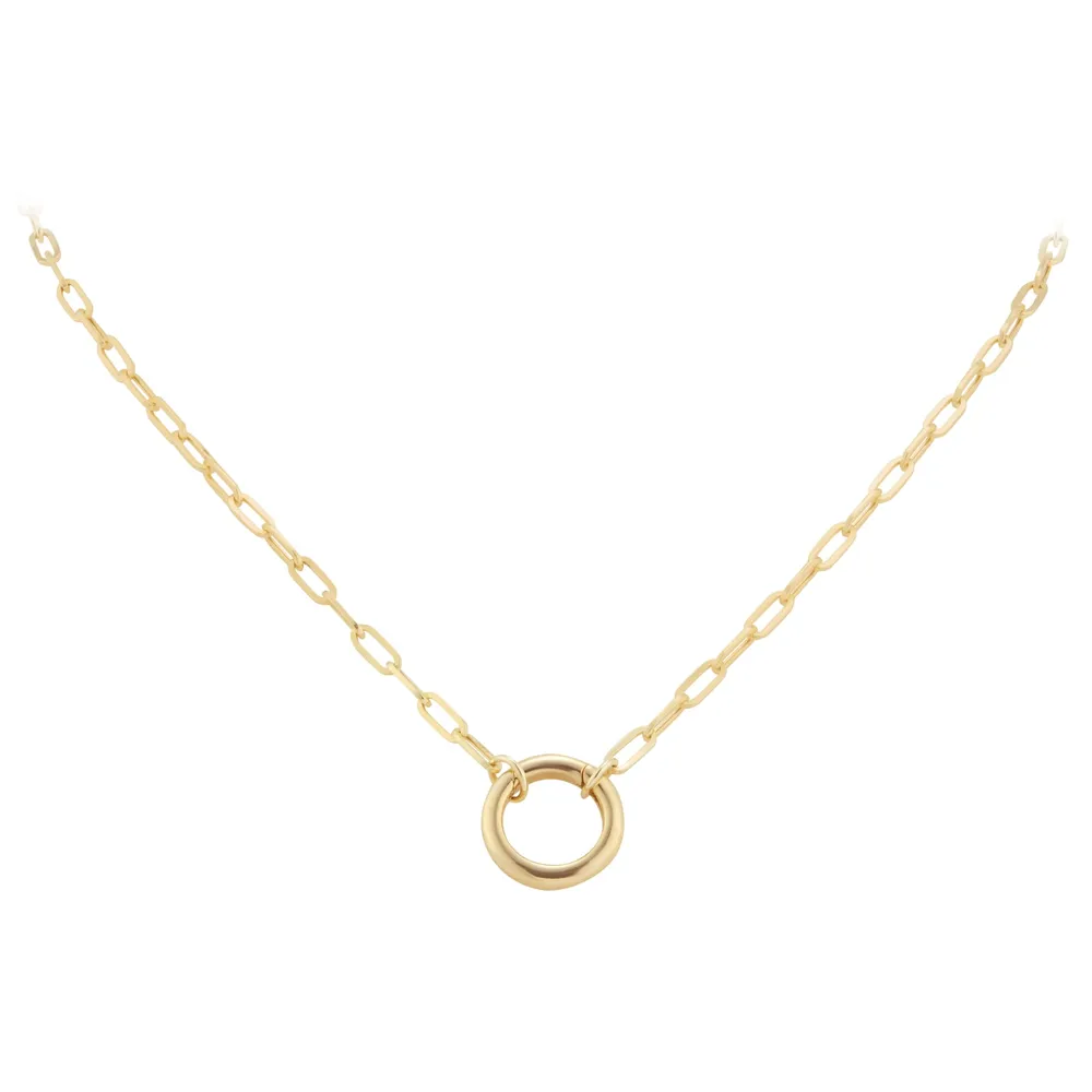 9ct Yellow Gold Paperlink Gate Clasp Chain Necklace