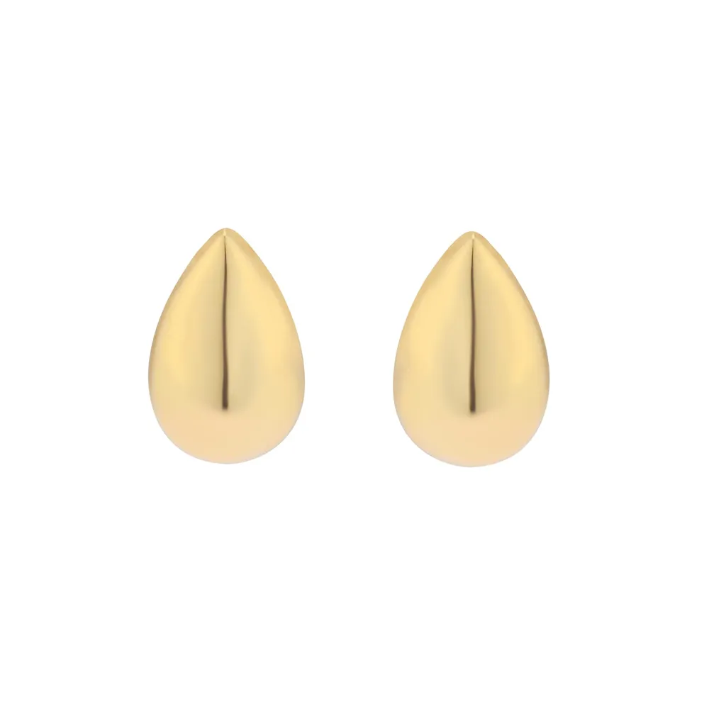 9ct Yellow Gold Small Teardrop Stud Earrings