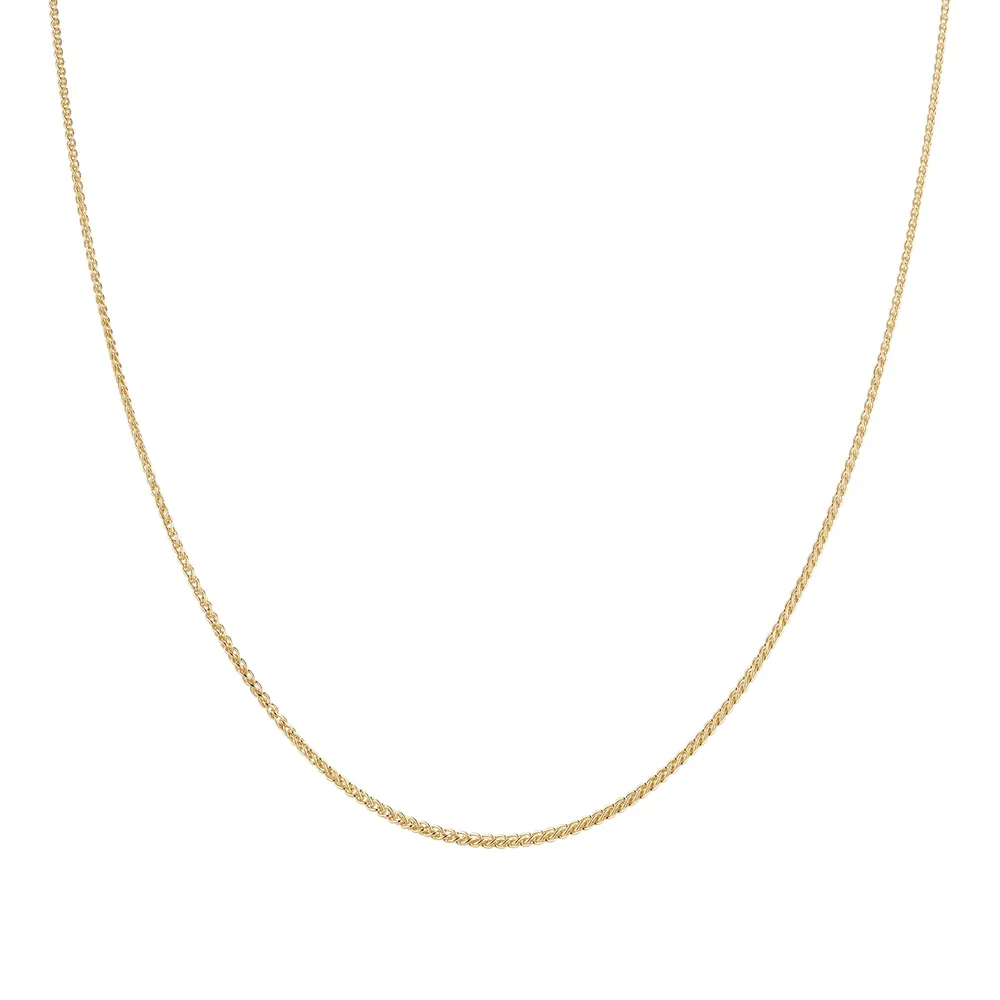 9ct Yellow Gold Spiga 18 Inch Necklace