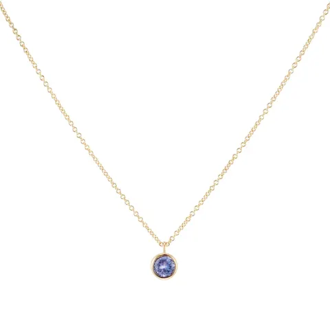 Goldsmiths 9ct Yellow Gold Tanzanite Birthstone Pendant