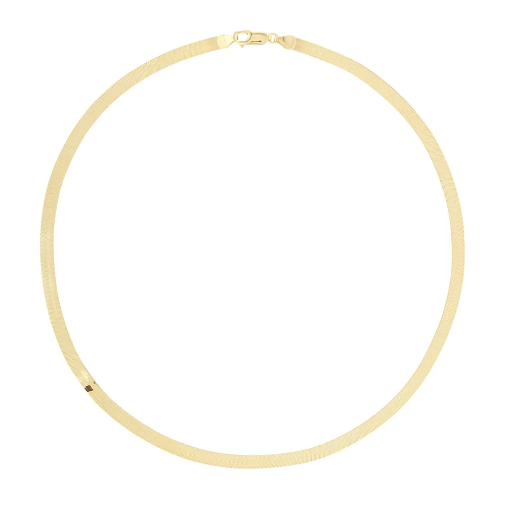 9ct Yellow Gold Thick Herringbone Chain