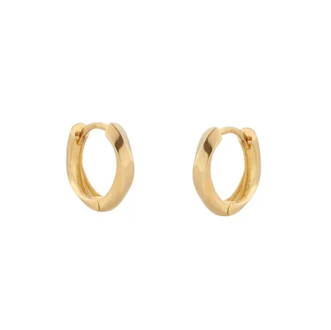 Goldsmiths 9ct Yellow Gold Twist Huggie Earrings