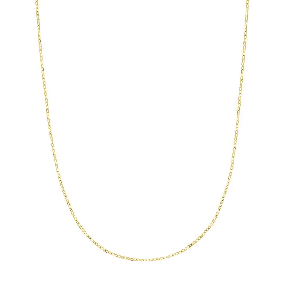 AMOR 9ct Yellow Gold Anchor Chain Necklace - 60cm