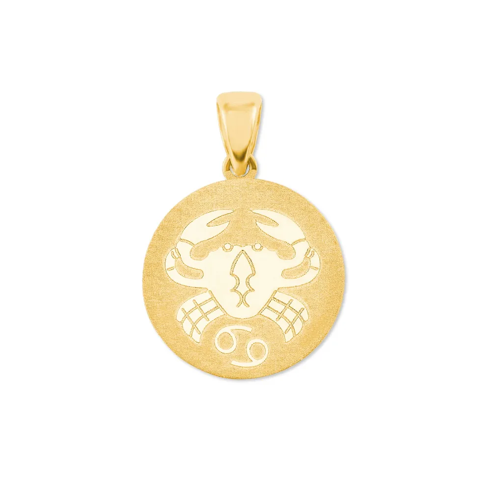 AMOR 9ct Yellow Gold Cancer Zodiac Pendant