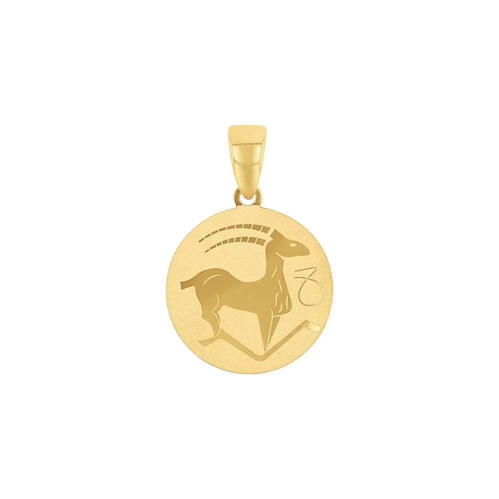 AMOR 9ct Yellow Gold Capricorn Zodiac Pendant