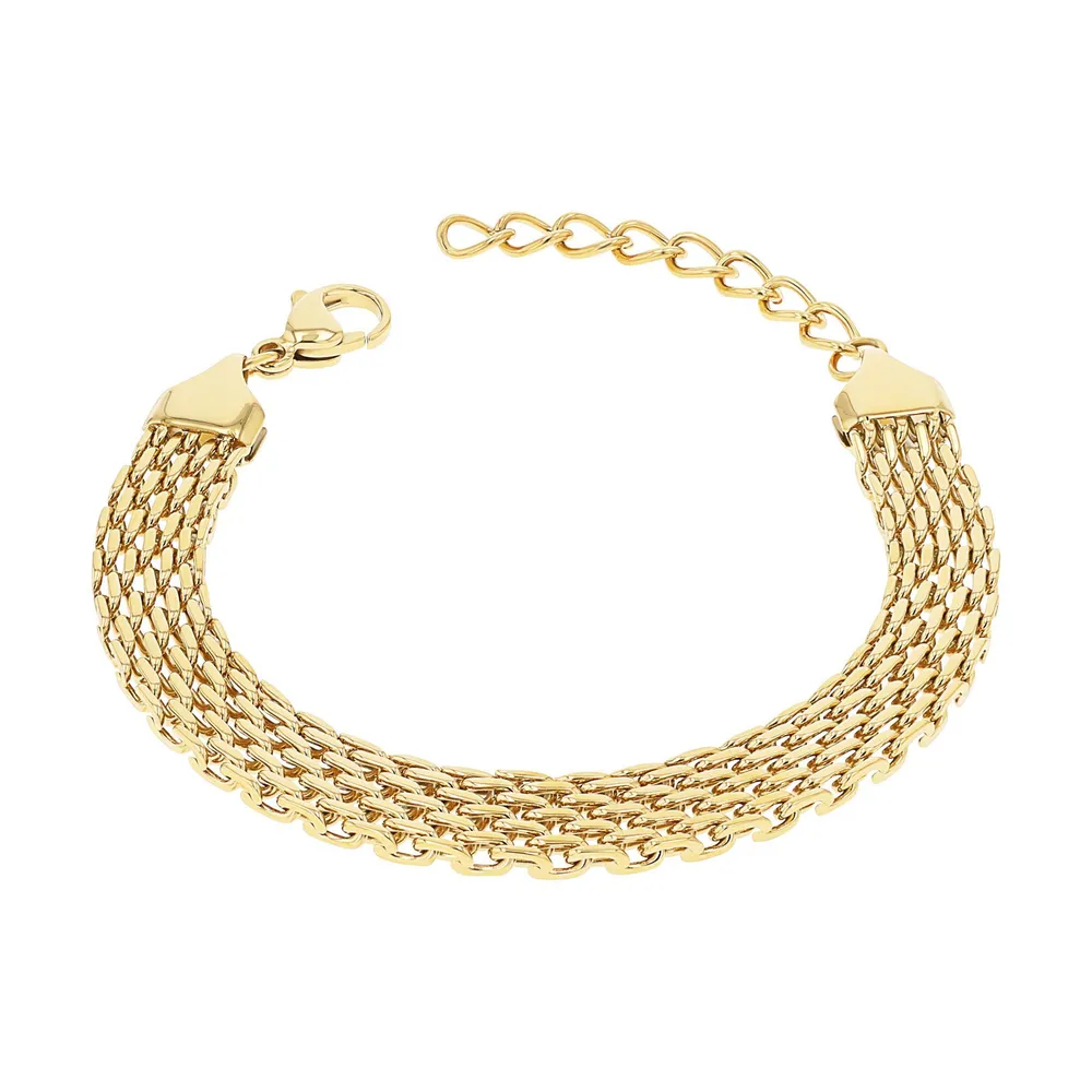 AMOR Yellow Gold Coloured Chain Bracelet