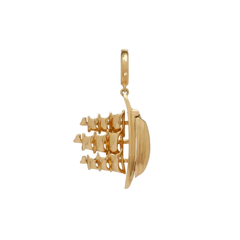 Annoushka Annoushka x The Vampire's Wife Ship Charm Pendant In 18ct Yellow Gold