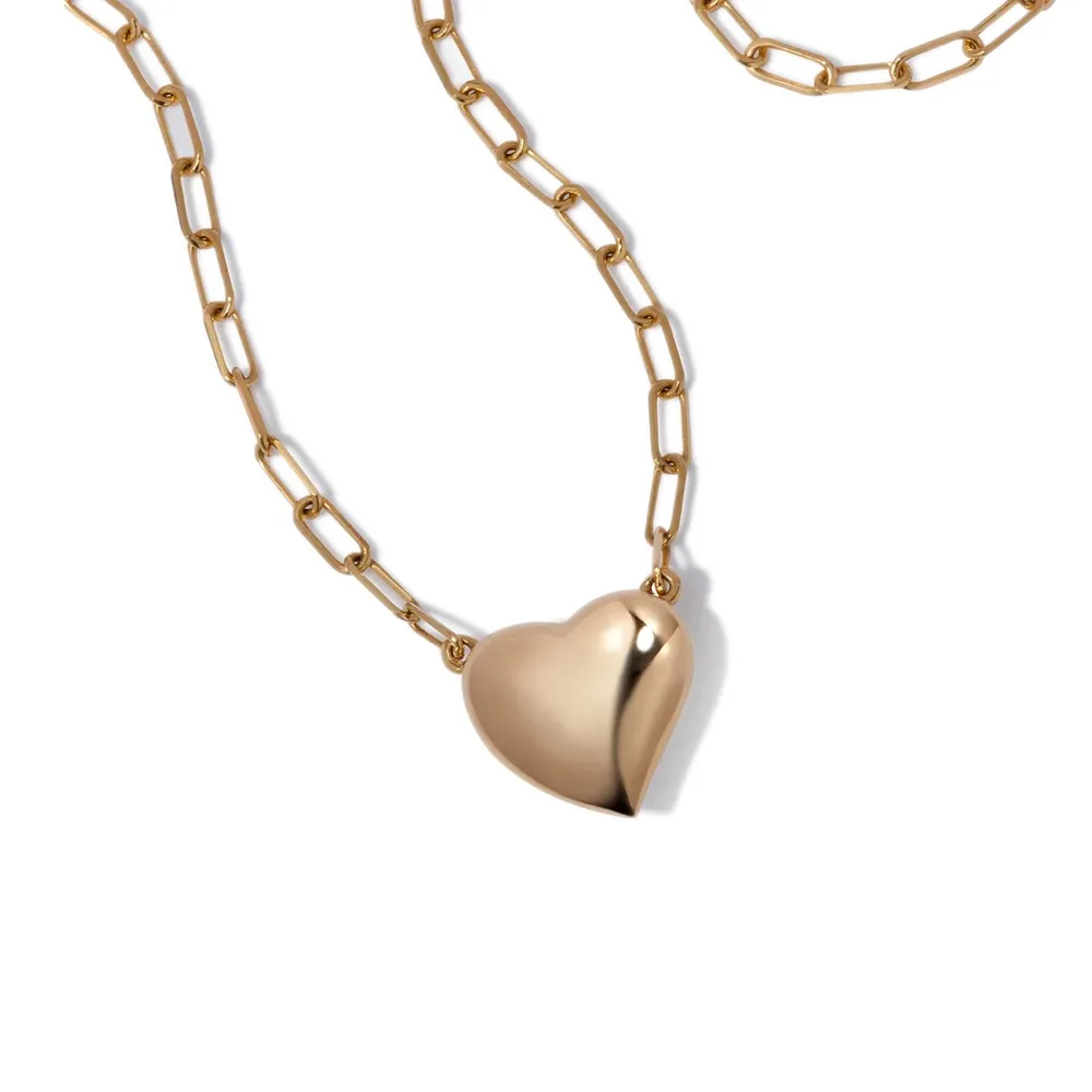 Annoushka Baby Heart Necklace In 18ct Yellow Gold With Mother Of Pearl