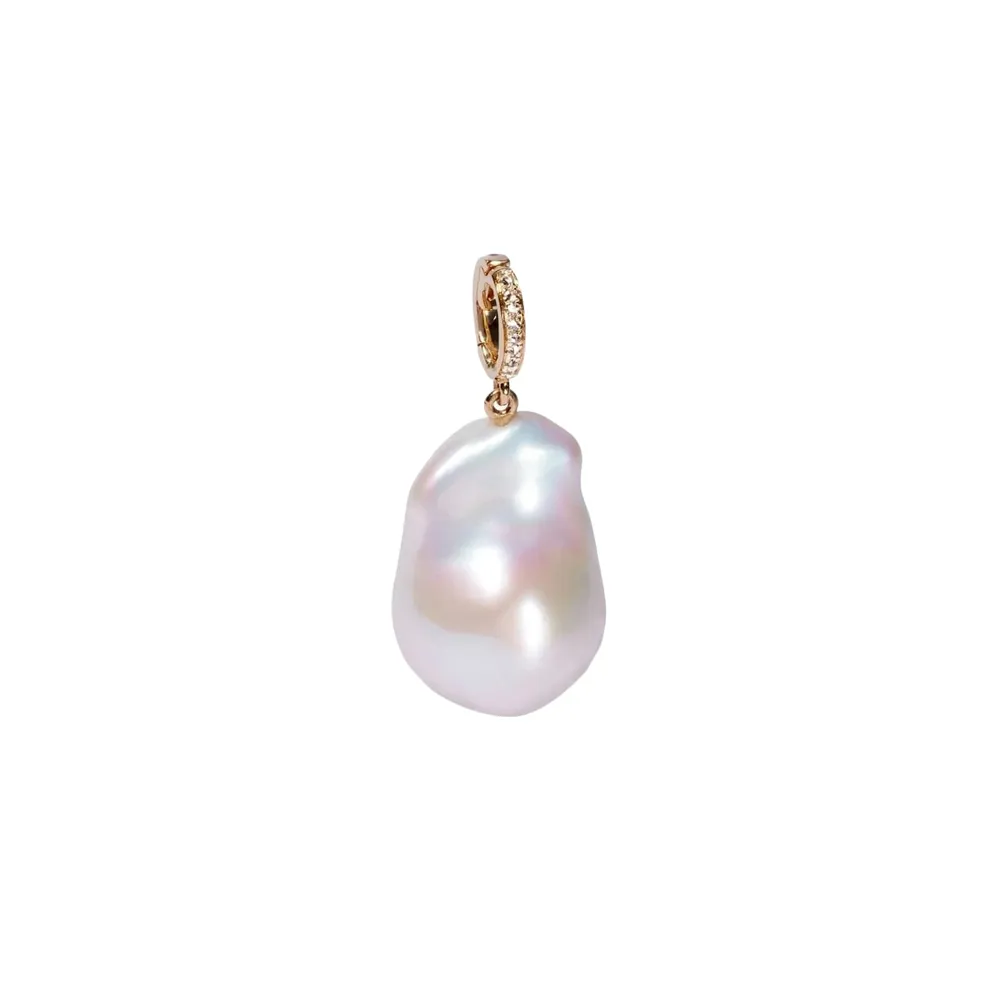 Annoushka Baroque Pearl Charm In 18ct Yellow Gold With Diamonds