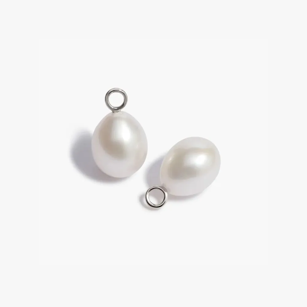 Annoushka Baroque Pearl Earrings Drops In 18ct White Gold