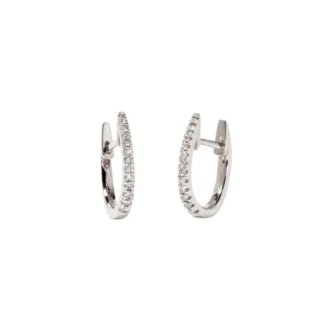 Annoushka Eclipse Fine Hoop Earrings In 18ct White Gold With Diamonds
