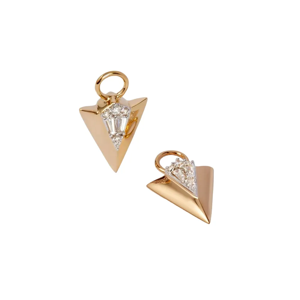 Annoushka Flight Arrow Earring Drops In 18ct Yellow Gold With Diamonds
