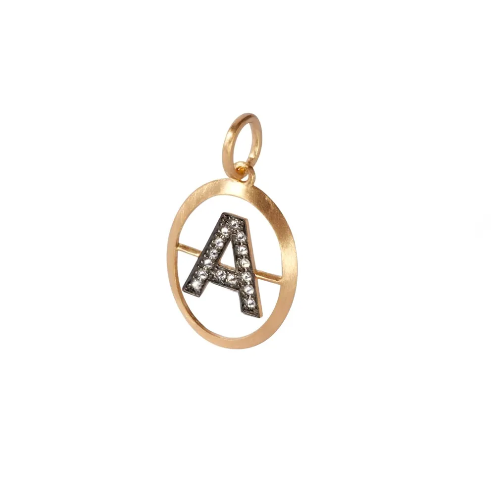 Annoushka Initials A Pendant In 18ct Yellow Gold With Diamonds