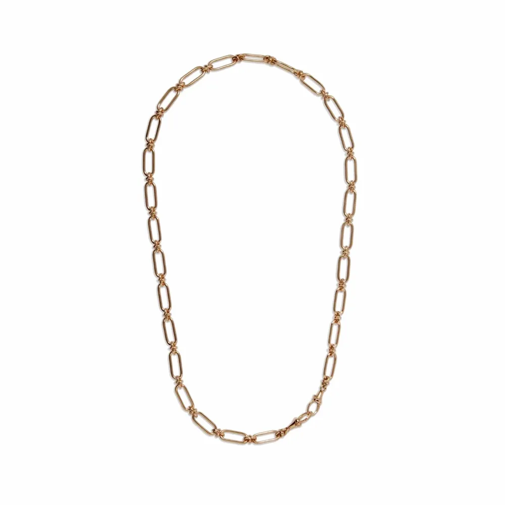 Annoushka Knuckle Bold Chain Necklaces In 14ct Yellow Gold