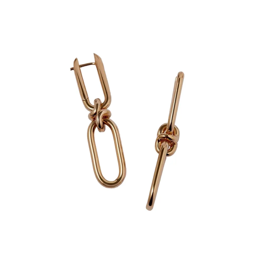 Annoushka Knuckle Double Hoop Earrings In 14ct Yellow Gold
