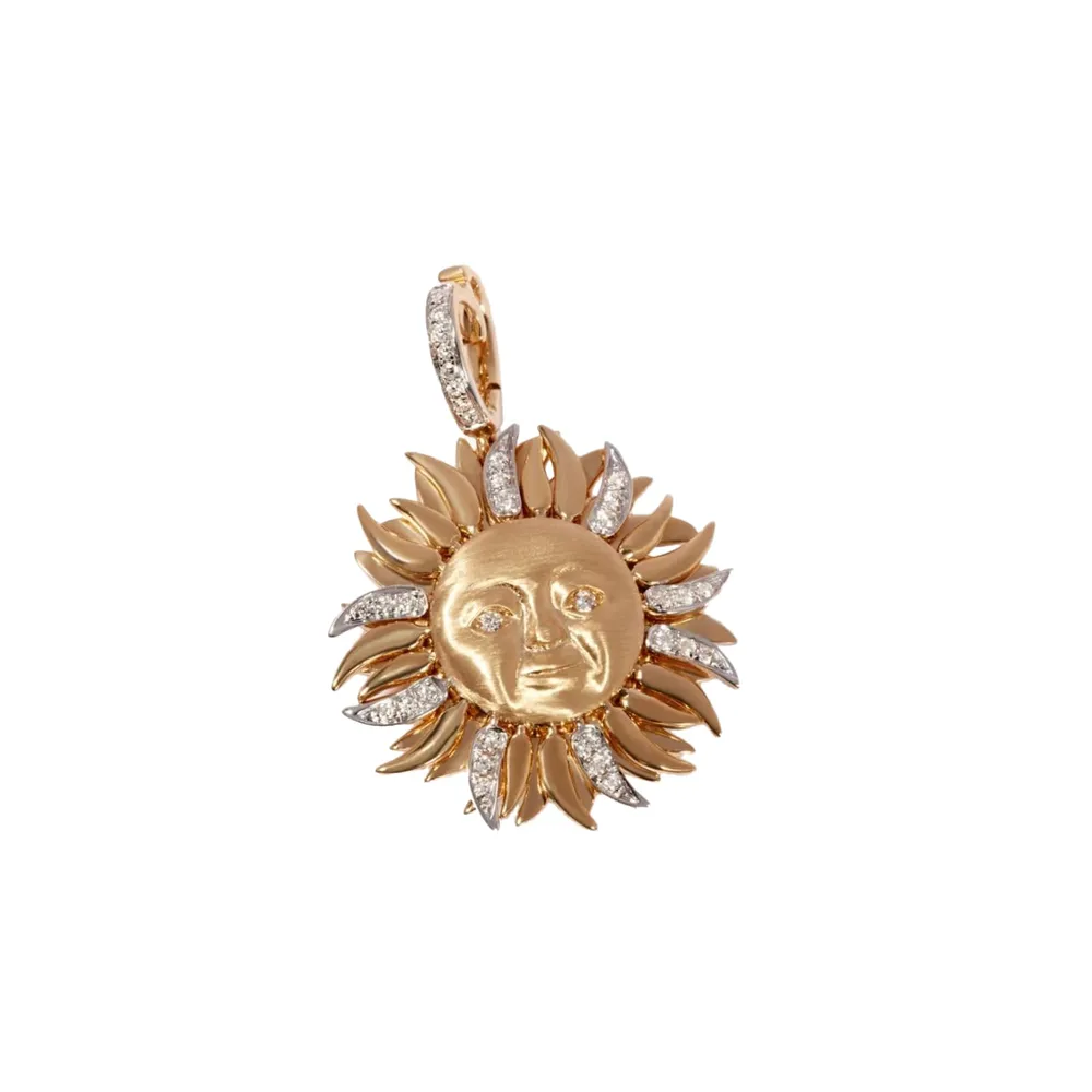 Annoushka Mythology Sun Charm Pendant In 18ct Yellow Gold With Diamonds