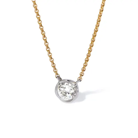 Annoushka Whoopsie Daisy Necklace In 18ct Yellow & White Gold With Diamond