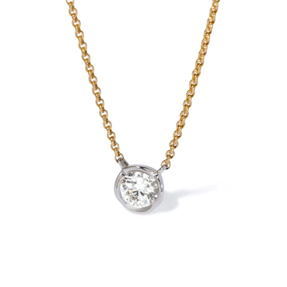 Annoushka Whoopsie Daisy Necklace In 18ct Yellow & White Gold With Diamond