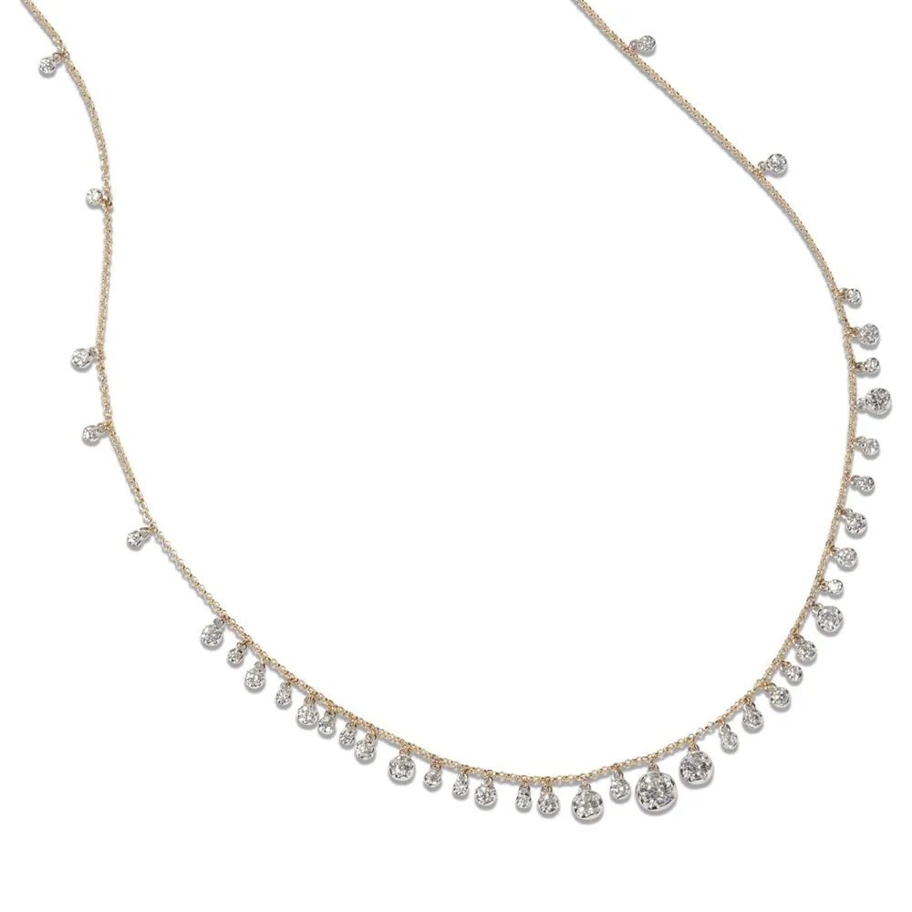 Annoushka Whoopsie Daisy Necklace In 18ct Yellow & White Gold With Diamonds