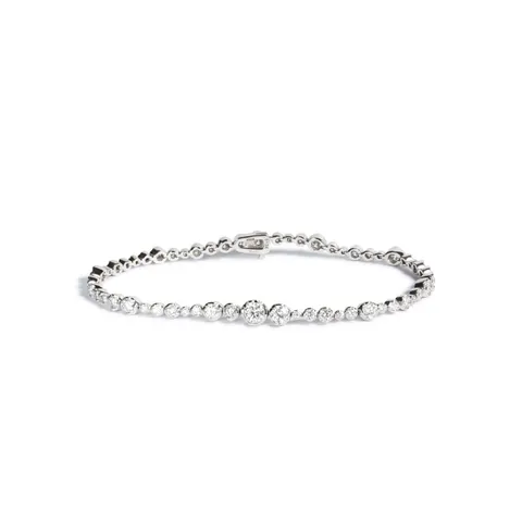Annoushka Whoopsie Daisy Tennis Bracelet In 18ct White Gold With Diamonds