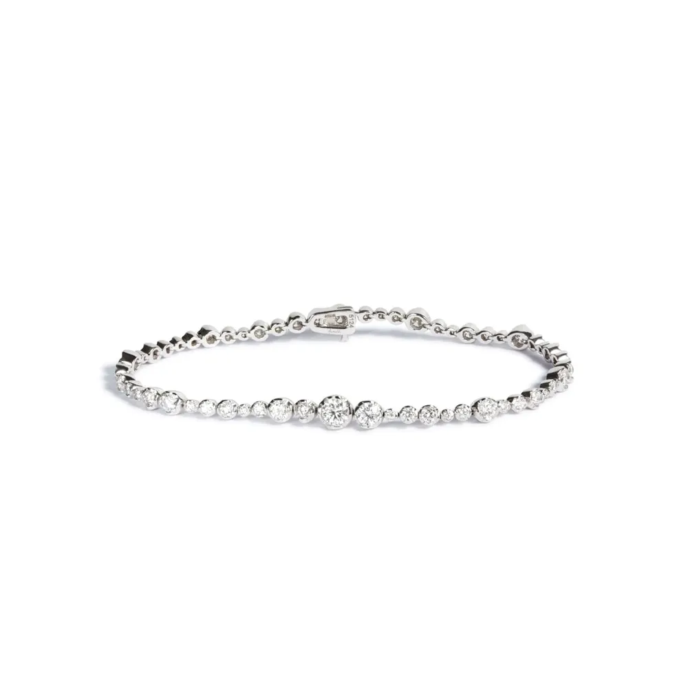 Annoushka Whoopsie Daisy Tennis Bracelet In 18ct White Gold With Diamonds