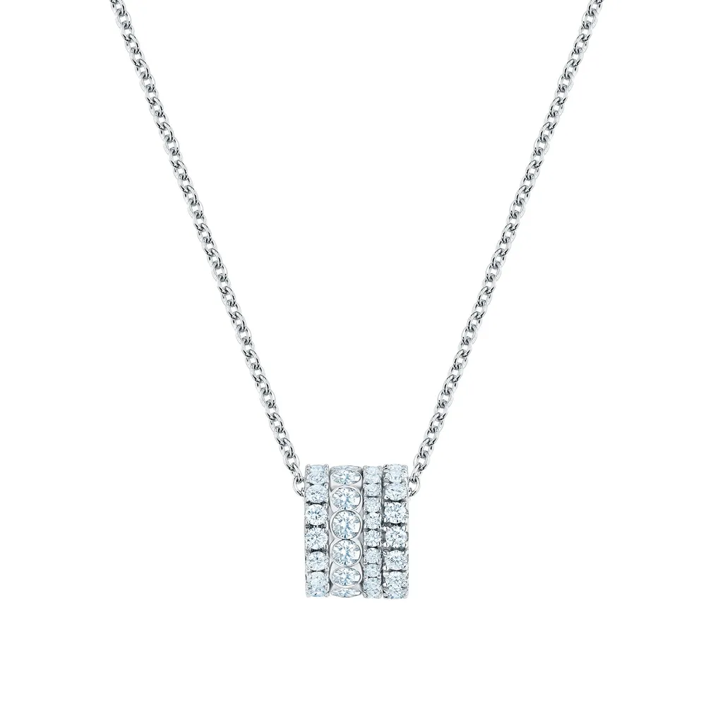 Bijoux Birks Splash Diamond Roll Pendant