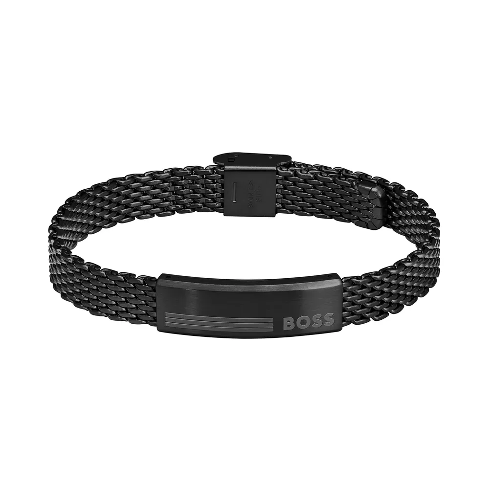 Boss Gents BOSS Alens Black Stainless Steel Bracelet