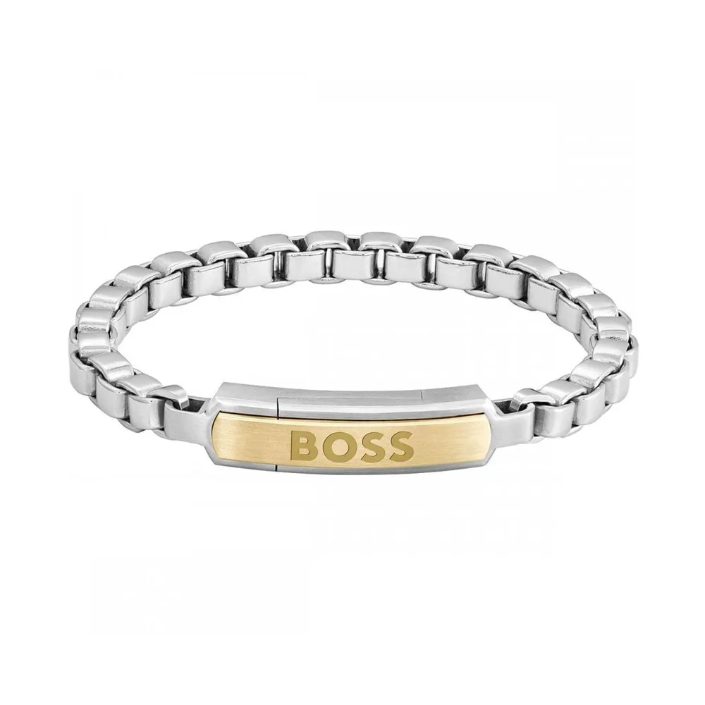 Boss Gents BOSS Devon Two Tone Chain Bracelet