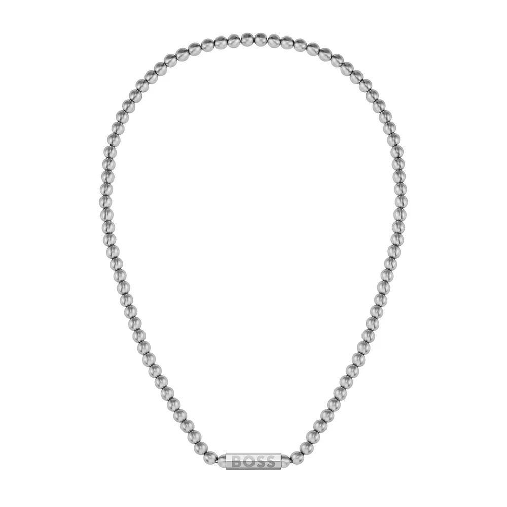 Boss Gents BOSS Stainless Steel Sphere Beaded Necklace