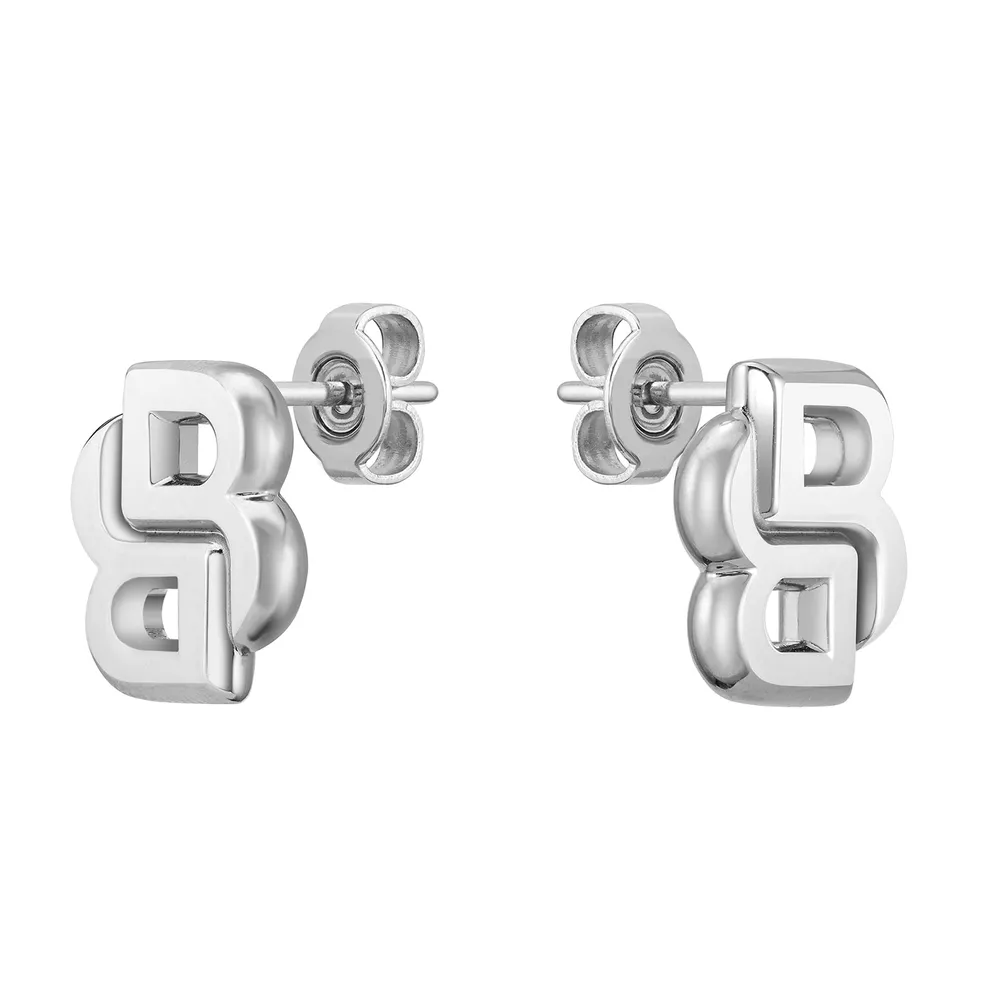 Boss Ladies BOSS Double B Stainless Steel Stud Earrings