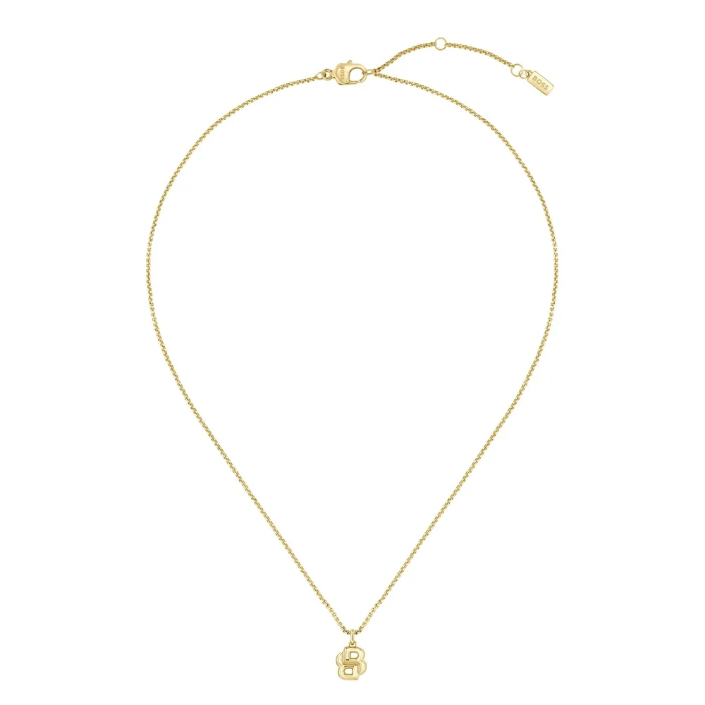 Boss Ladies BOSS Double B Yellow Gold Coloured Pendant