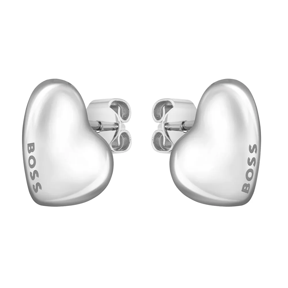 Boss Ladies BOSS Honey Stainless Steel Heart Earrings