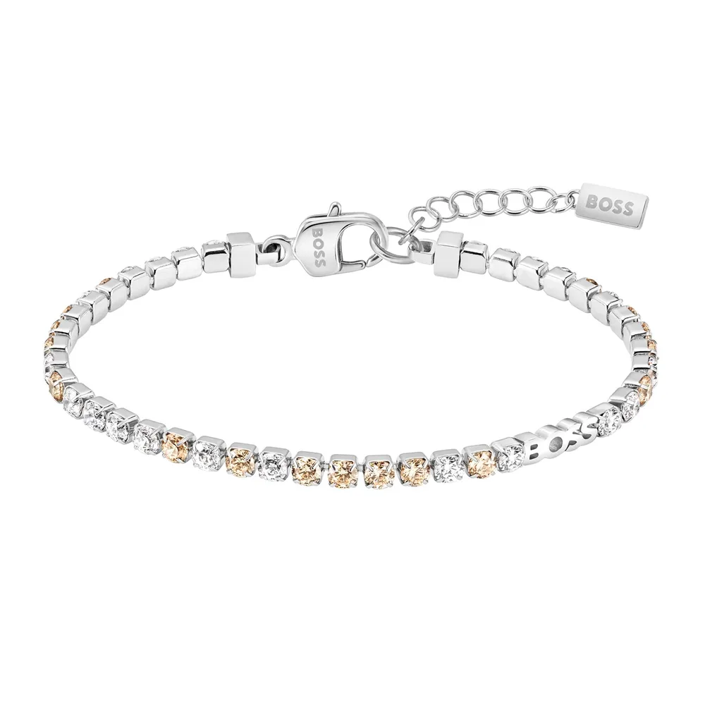 Boss Ladies BOSS Kassy Multi Coloured Crystal Tennis Bracelet