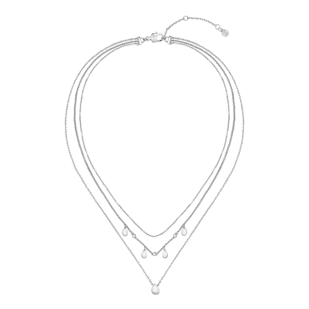 Boss Ladies BOSS Selena Stainless Steel Droplet Charm Necklace