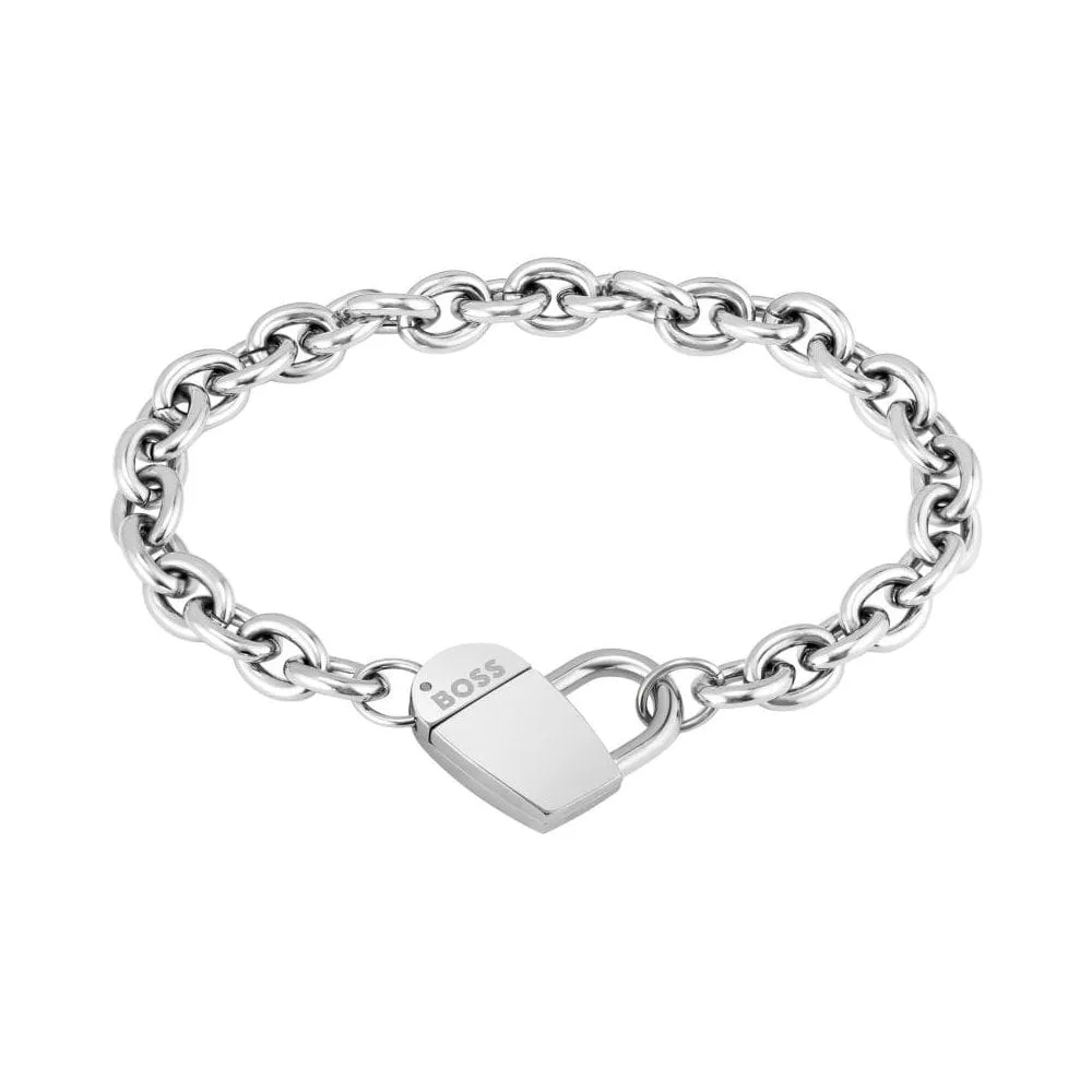 Boss Ladies Dinya Stainless Steel Heart Bracelet