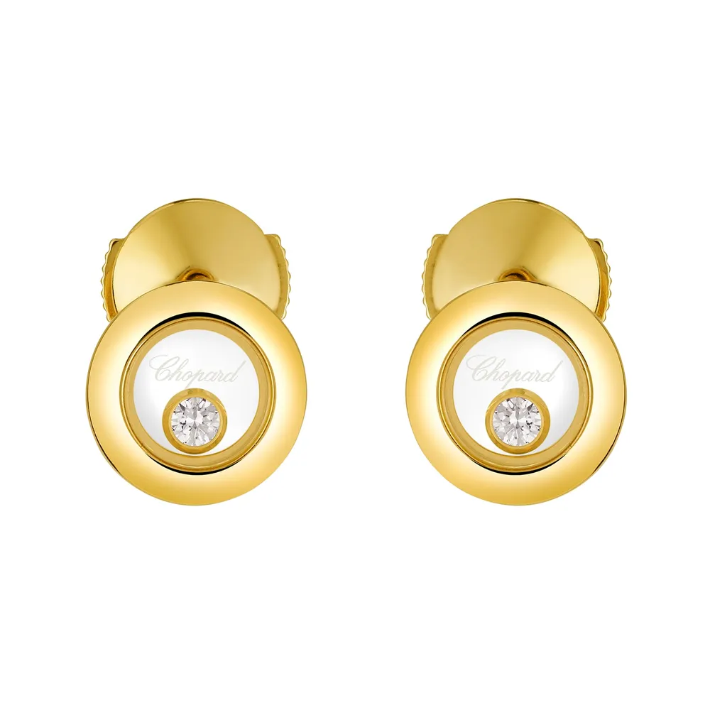 Chopard Happy Diamonds Icons Earrings, Ethical Yellow Gold, Diamonds