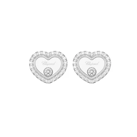 Chopard Happy Diamonds Icons Earrings In Ethical 18ct White Gold With Diamonds