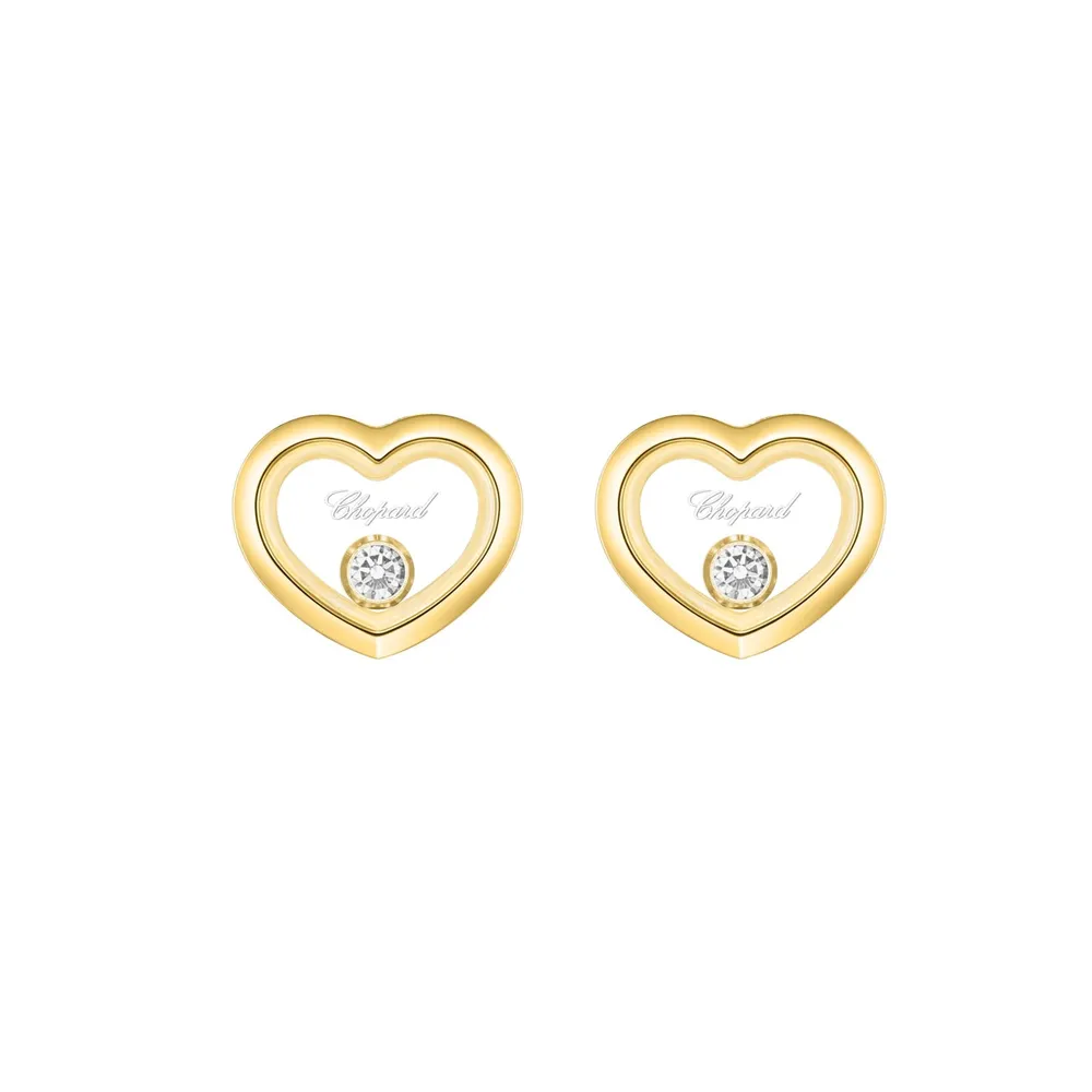Chopard Happy Diamonds Icons Earrings In Ethical 18ct Yellow Gold With Diamonds