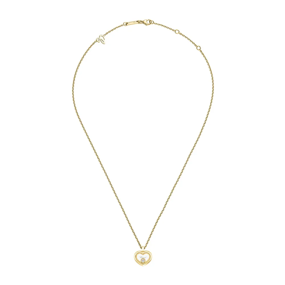 Chopard Happy Diamonds Icons Heart Necklace In Ethical 18ct Yellow Gold With Diamond