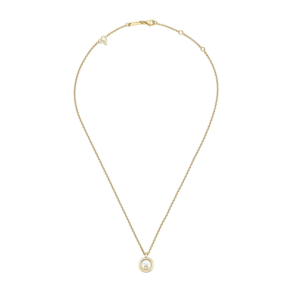 Chopard Happy Diamonds Icons Necklace In Ethical 18ct Yellow Gold With Diamond