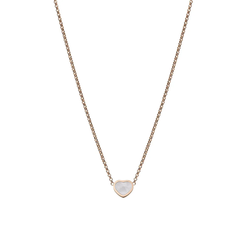 Chopard Happy Hearts Rose Gold White Pendant