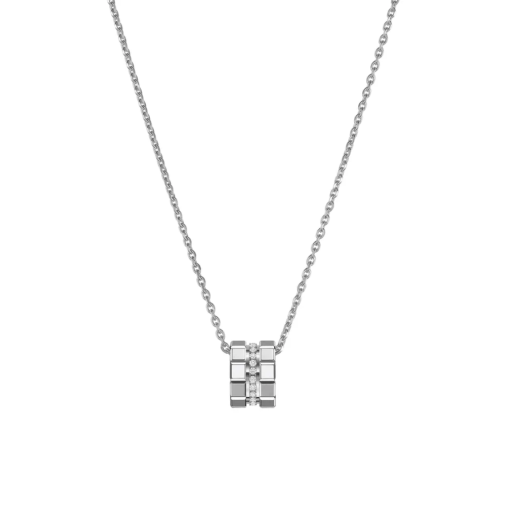 Chopard Ice Cube Pendant, Ethical White Gold, Diamonds