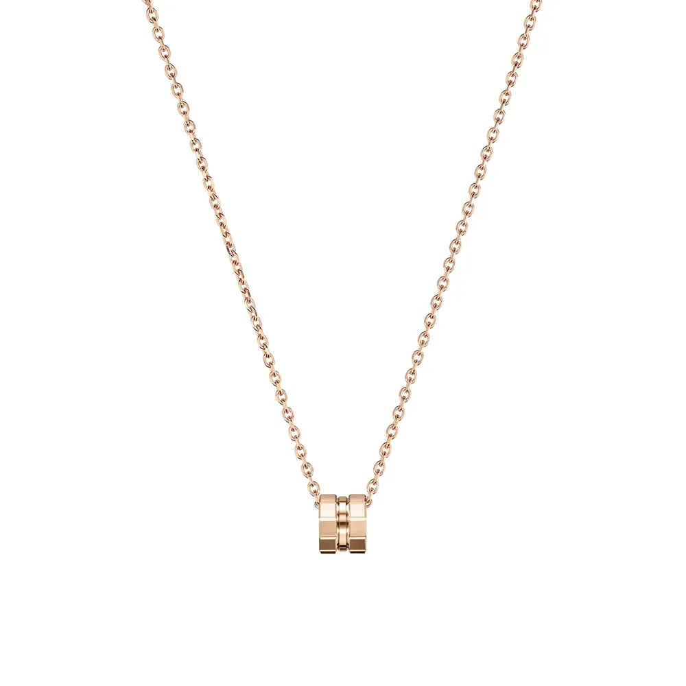 Chopard Ice Cube Pendant Necklace In Ethical 18ct Rose Gold