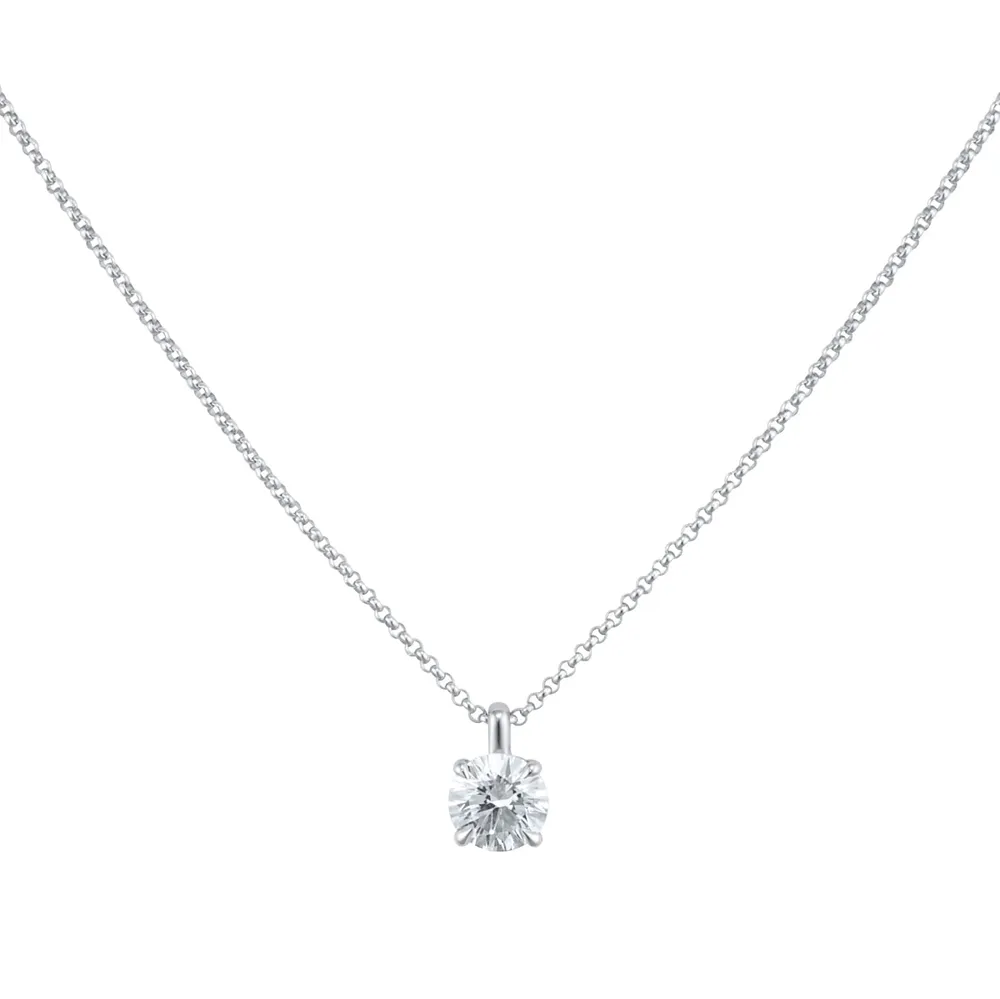 Exclusive 18ct White Gold 0.25cttw Brilliant Cut Solitaire Goldsmiths Signature Diamond Pendant