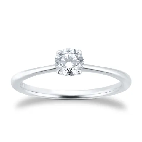 Goldsmiths Exclusive Platinum 0.40cttw Brilliant Cut Solitaire Goldsmiths Signature Diamond Engagement Ring