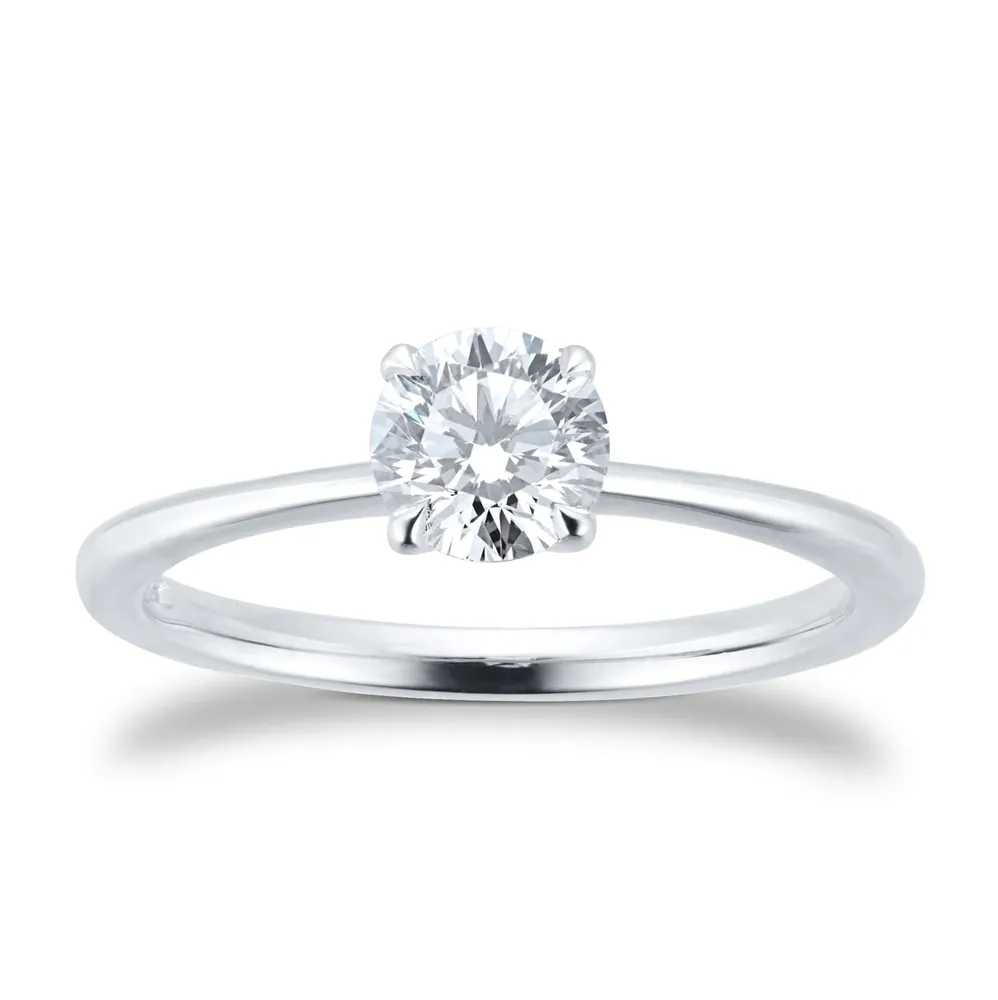 Exclusive Platinum 0.70cttw Brilliant Cut Solitaire Goldsmiths Signature Diamond Engagement Ring