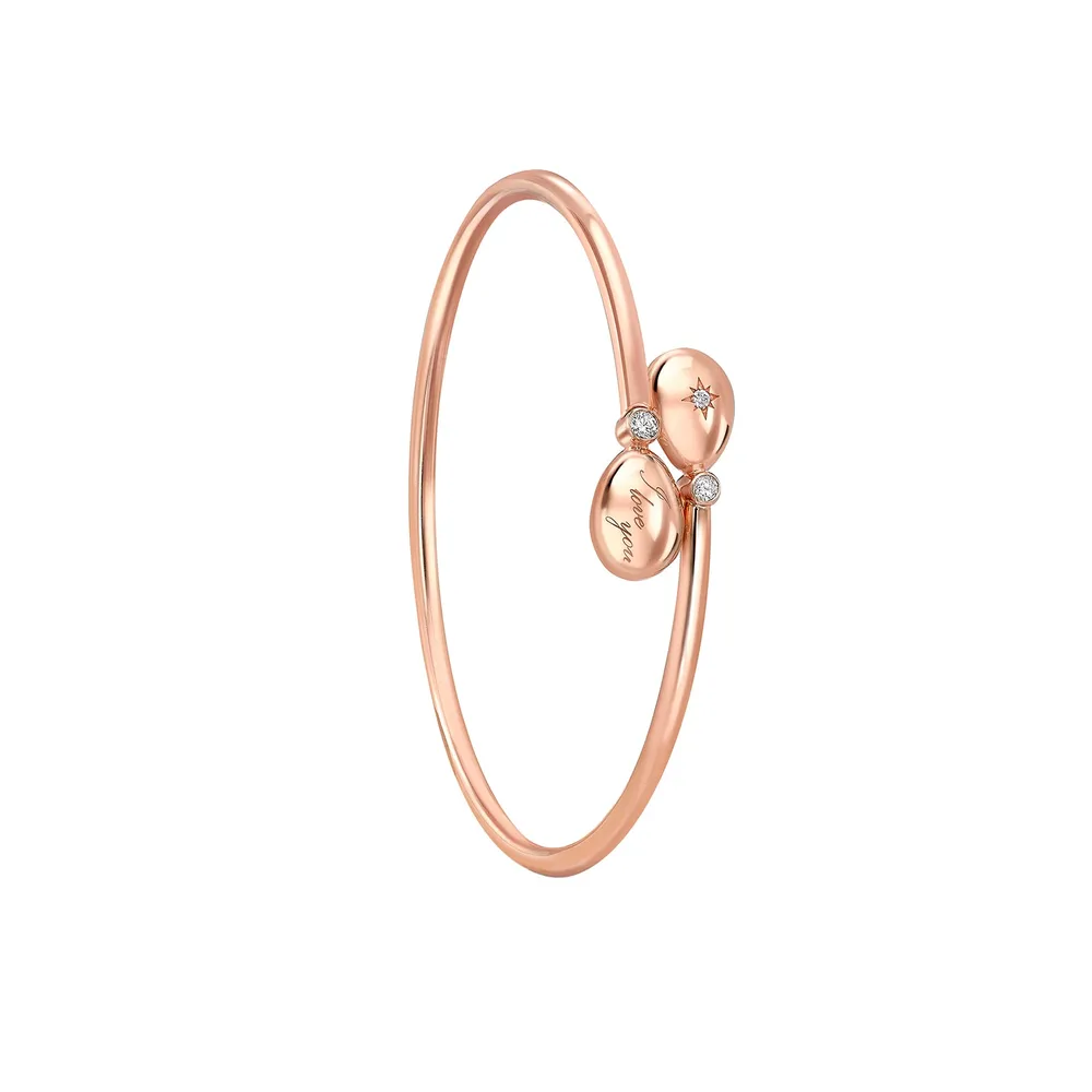 Fabergé Fabergé Heritage 18ct Rose Gold I Love You Crossover Bracelet